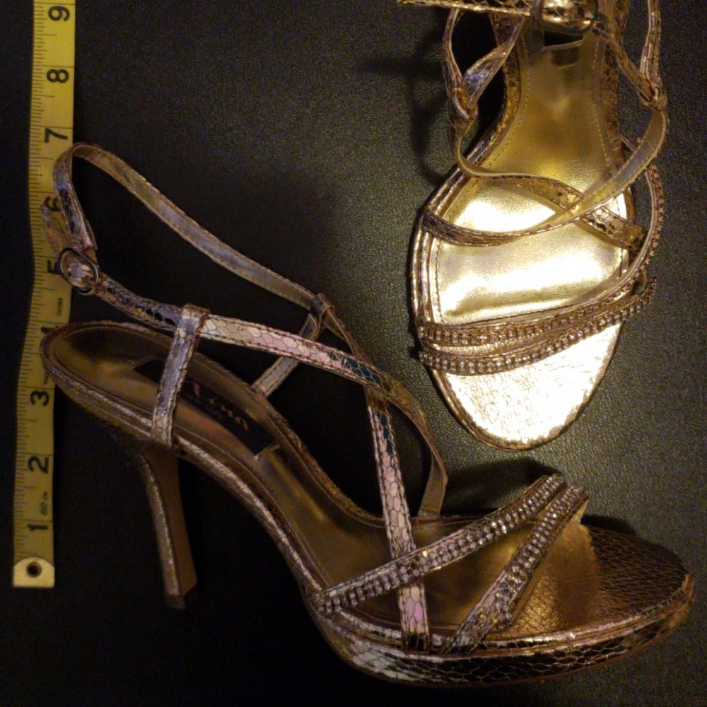 Gold heels by Nina